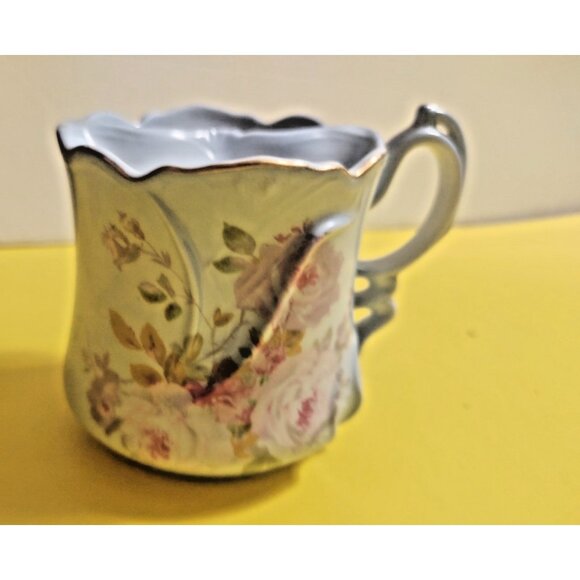 Vintage NIPPON Handpainted Shaving Mug/Mustache Cup Floral Pattern - Picture 11 of 12